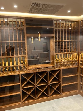 Custom Wine Cellar Premium Redwood Right Side